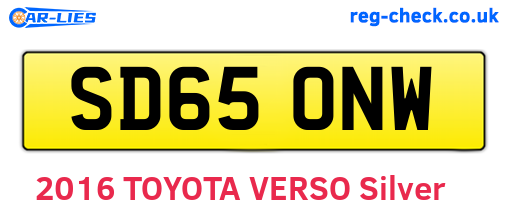 SD65ONW are the vehicle registration plates.