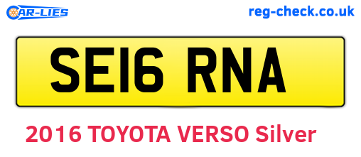SE16RNA are the vehicle registration plates.