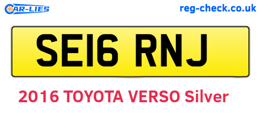 SE16RNJ are the vehicle registration plates.