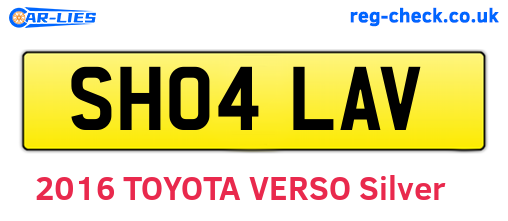 SH04LAV are the vehicle registration plates.