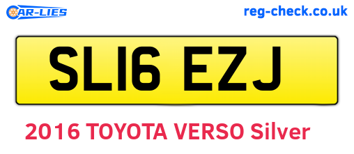 SL16EZJ are the vehicle registration plates.