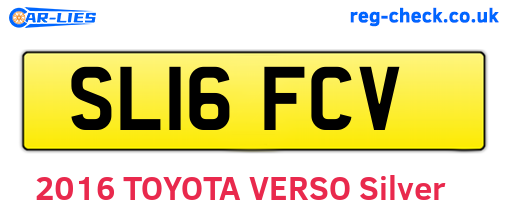 SL16FCV are the vehicle registration plates.