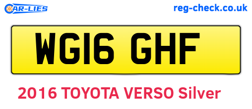 WG16GHF are the vehicle registration plates.