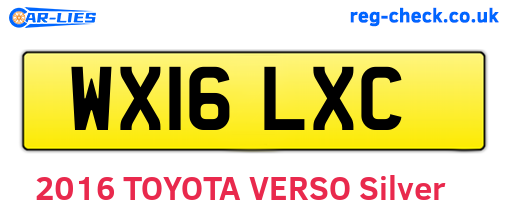 WX16LXC are the vehicle registration plates.