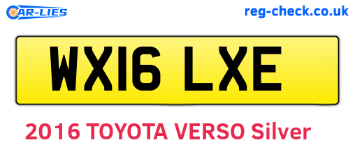WX16LXE are the vehicle registration plates.