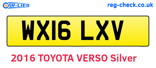 WX16LXV are the vehicle registration plates.