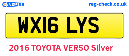 WX16LYS are the vehicle registration plates.