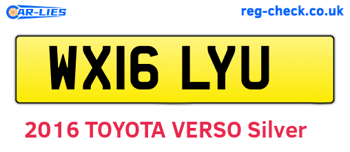 WX16LYU are the vehicle registration plates.