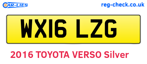 WX16LZG are the vehicle registration plates.