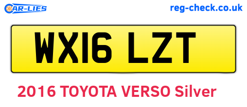 WX16LZT are the vehicle registration plates.