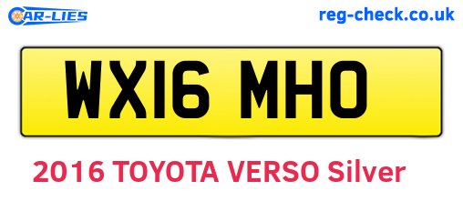 WX16MHO are the vehicle registration plates.