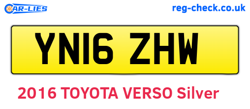 YN16ZHW are the vehicle registration plates.