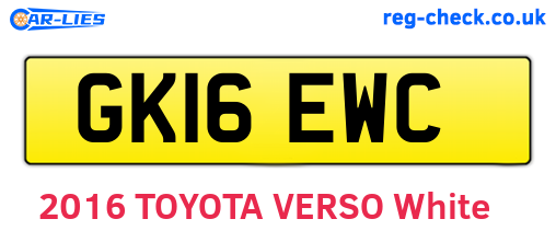 GK16EWC are the vehicle registration plates.