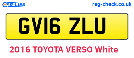 GV16ZLU are the vehicle registration plates.
