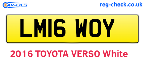 LM16WOY are the vehicle registration plates.