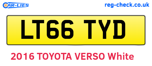 LT66TYD are the vehicle registration plates.