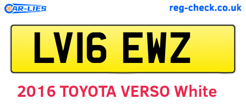LV16EWZ are the vehicle registration plates.