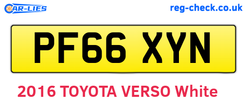 PF66XYN are the vehicle registration plates.