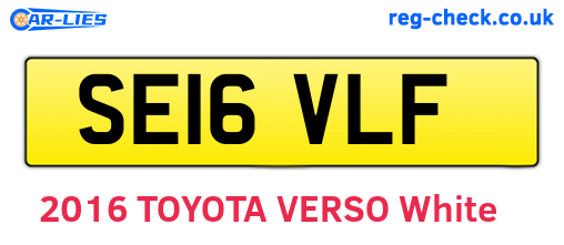 SE16VLF are the vehicle registration plates.