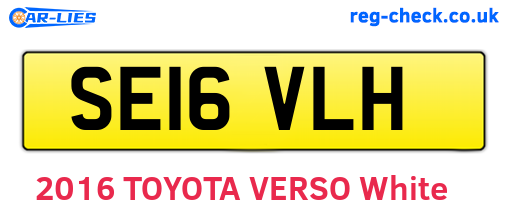 SE16VLH are the vehicle registration plates.