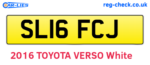 SL16FCJ are the vehicle registration plates.