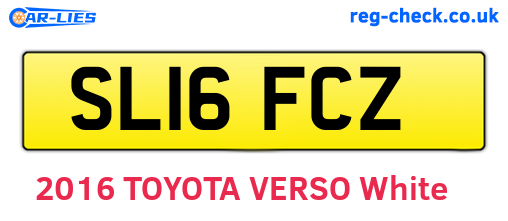 SL16FCZ are the vehicle registration plates.