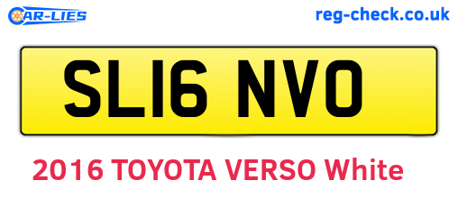 SL16NVO are the vehicle registration plates.