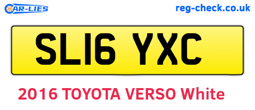 SL16YXC are the vehicle registration plates.