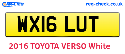 WX16LUT are the vehicle registration plates.