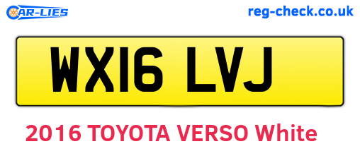 WX16LVJ are the vehicle registration plates.