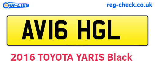 AV16HGL are the vehicle registration plates.