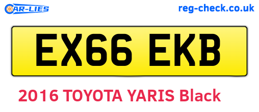 EX66EKB are the vehicle registration plates.