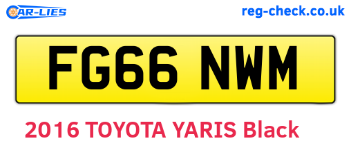 FG66NWM are the vehicle registration plates.