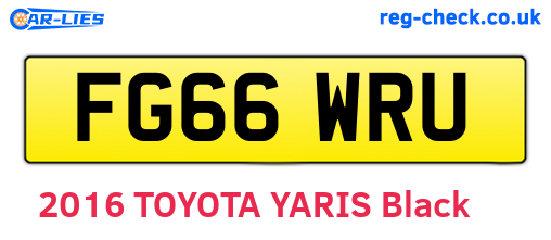 FG66WRU are the vehicle registration plates.