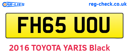 FH65UOU are the vehicle registration plates.