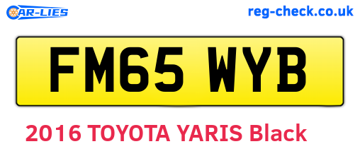 FM65WYB are the vehicle registration plates.