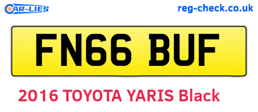 FN66BUF are the vehicle registration plates.