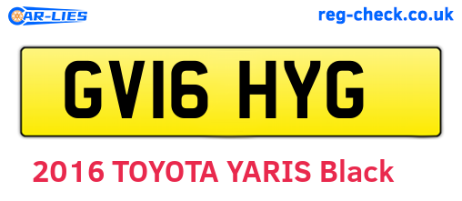 GV16HYG are the vehicle registration plates.
