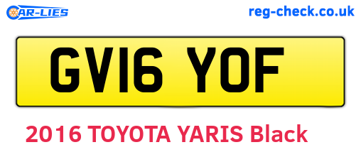 GV16YOF are the vehicle registration plates.