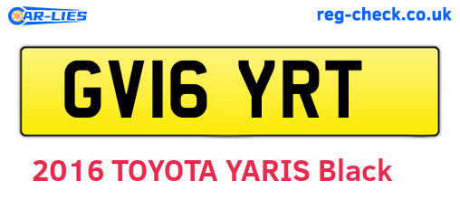 GV16YRT are the vehicle registration plates.
