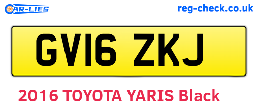 GV16ZKJ are the vehicle registration plates.