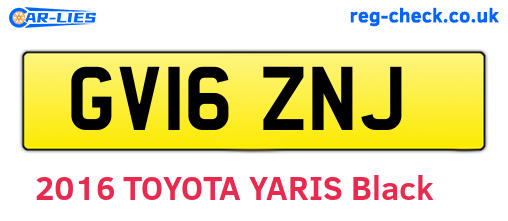 GV16ZNJ are the vehicle registration plates.