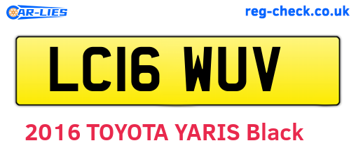 LC16WUV are the vehicle registration plates.