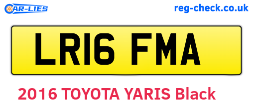 LR16FMA are the vehicle registration plates.