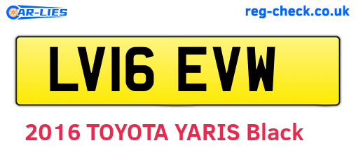 LV16EVW are the vehicle registration plates.
