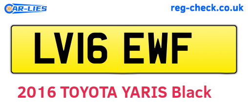 LV16EWF are the vehicle registration plates.