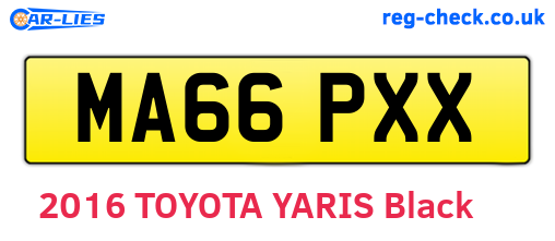 MA66PXX are the vehicle registration plates.