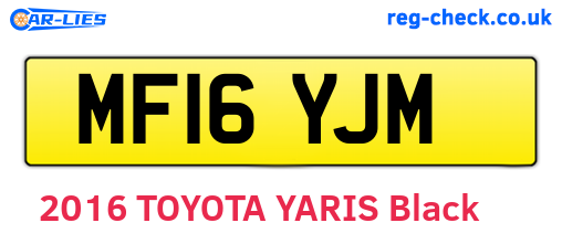 MF16YJM are the vehicle registration plates.