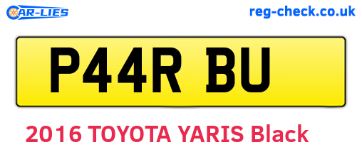 P44RBU are the vehicle registration plates.