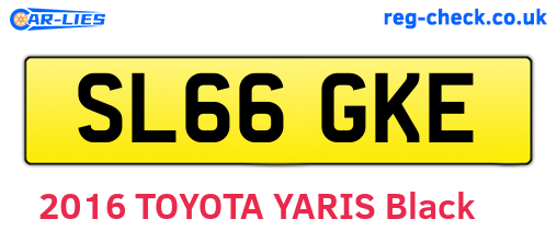 SL66GKE are the vehicle registration plates.